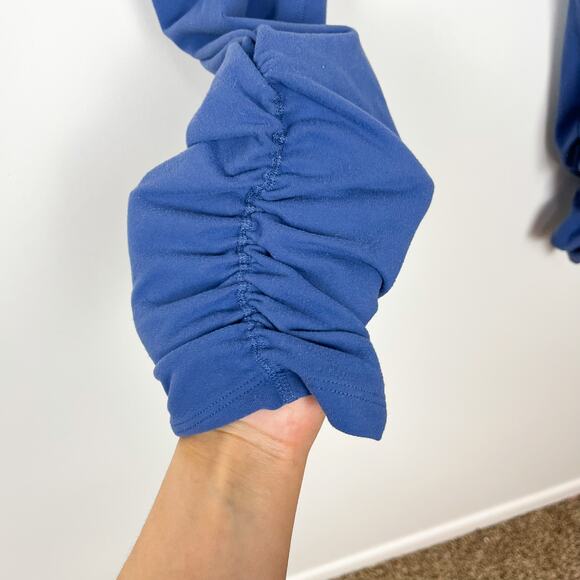 Beyond Yoga Essential Ruched Gathered Blue Ankle Crop Legging Size Large - Picture 4 of 9